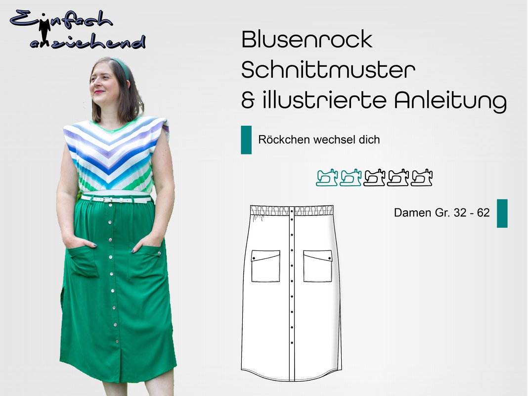 Schnittmuster Blusenrock - Röckchen wechsel dich Gr. 32 - 62