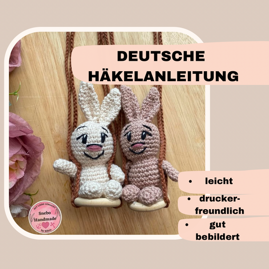 Hase Hasi Autoanhänger Häkelanleitung PDF Deutsch