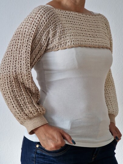 Häkelanleitung für den Crop-Pulli "Bridget