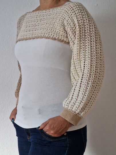 Häkelanleitung für den Crop-Pulli "Bridget