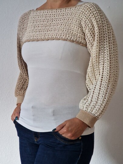 Häkelanleitung für den Crop-Pulli "Bridget