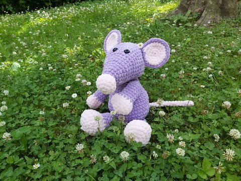 Große Kuschelmaus - Häkelanleitung