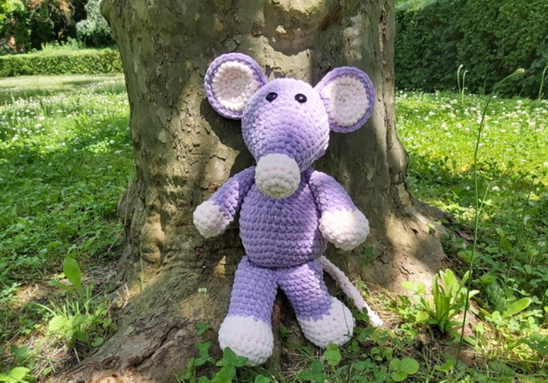 Große Kuschelmaus - Häkelanleitung