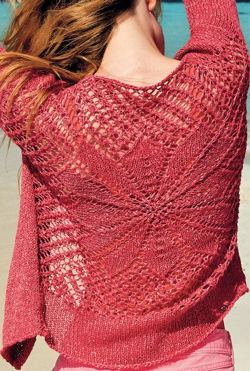 Jacke mit in Runden gestricketem Rückenteil