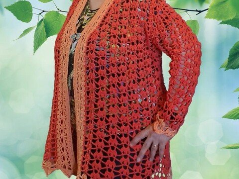 Cardigan Häkel Jacke  "Diva"