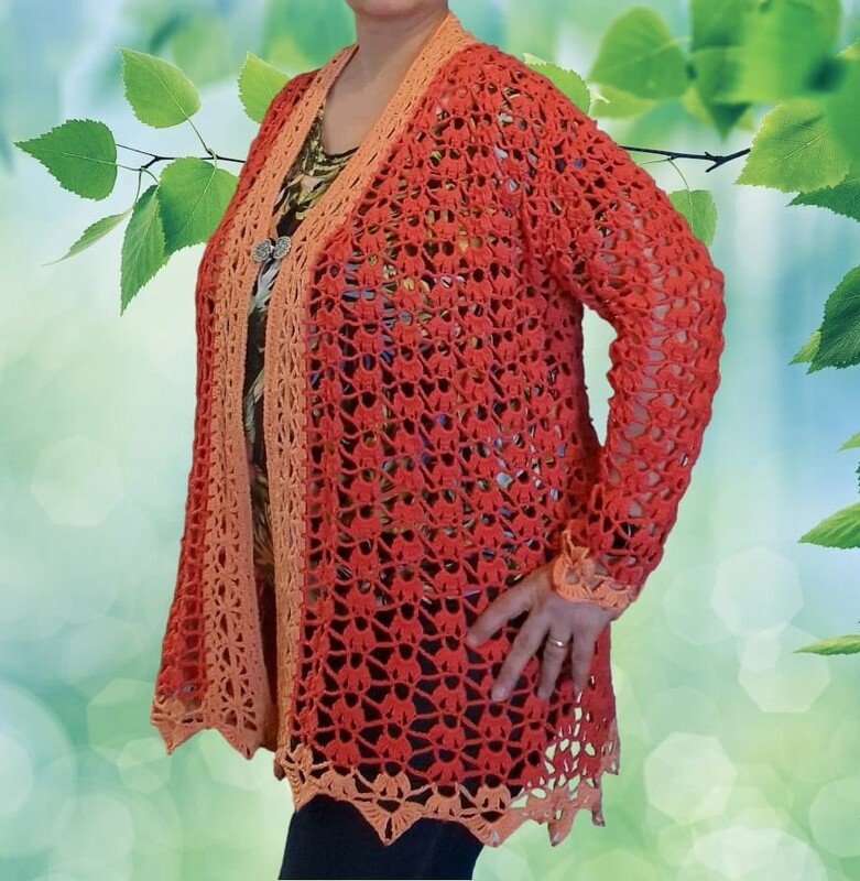 Cardigan Häkel Jacke  "Diva"