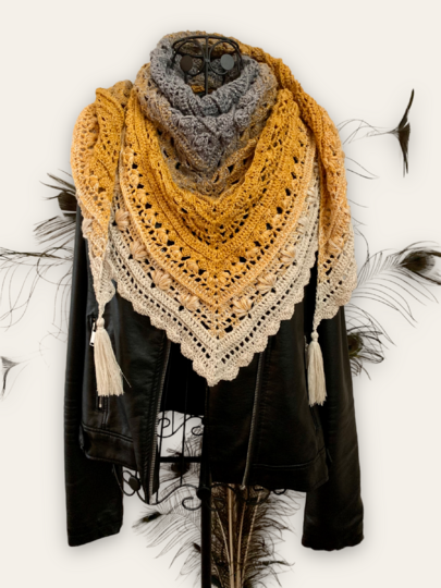 Sparpaket 02: 5 Häkelanleitungen "Tiefe symmetrische Tücher"