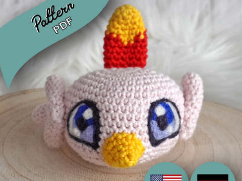 Digital Monster Baby - Amigurumi - Häkelanleitung 06