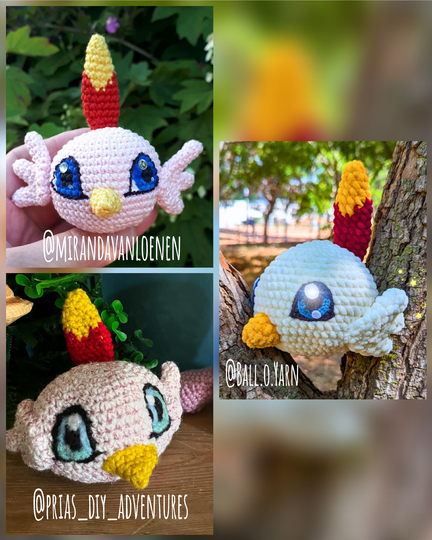 Digital Monster Baby - Amigurumi - Crochet Pattern 06