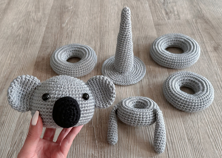 Stacking Toy Anni the Monkey - Crochet Pattern / English & German