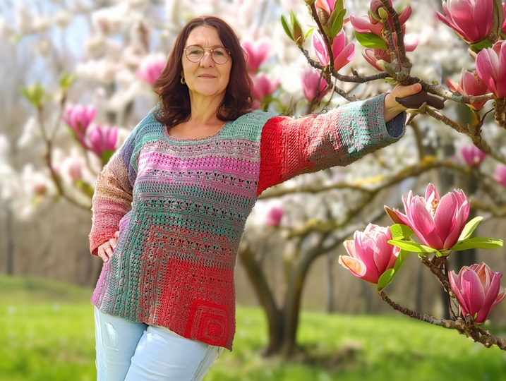 Frauhohmanns Häkelpullover „Isipisi“ - Häkelzauber aus der Ecke