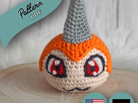 Digital Monster Baby - Amigurumi - Häkelanleitung 08