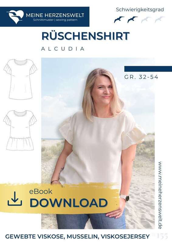 Rüschenshirt für Damen – Schnittmuster – Alcudia