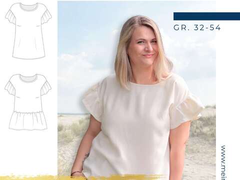 Rüschenshirt für Damen – Schnittmuster – Alcudia