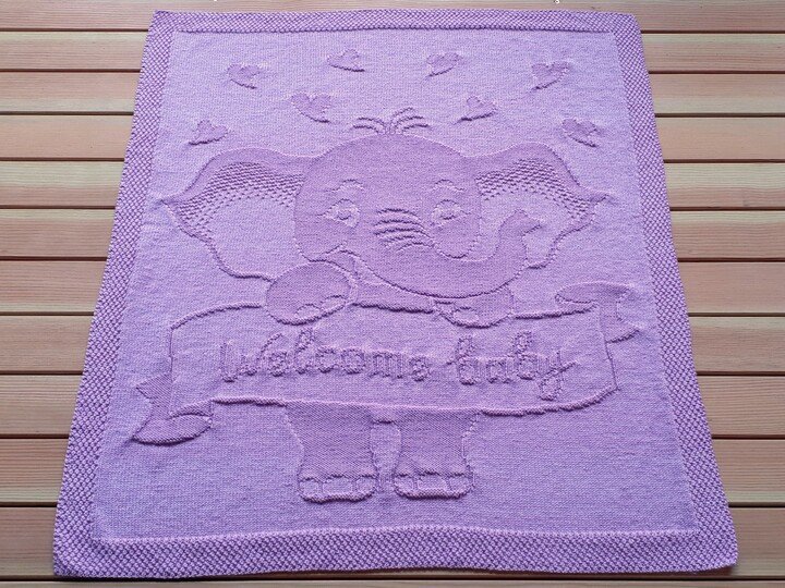 Strickanleitung Babydecke "Welcome baby"