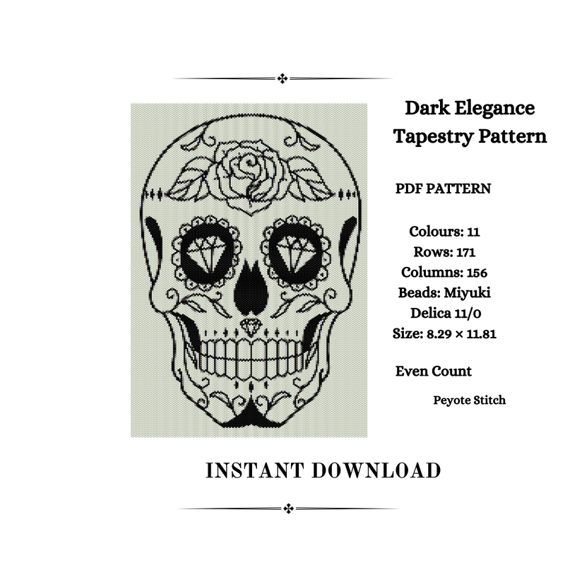 Dark Elegance Tapestry Pattern
