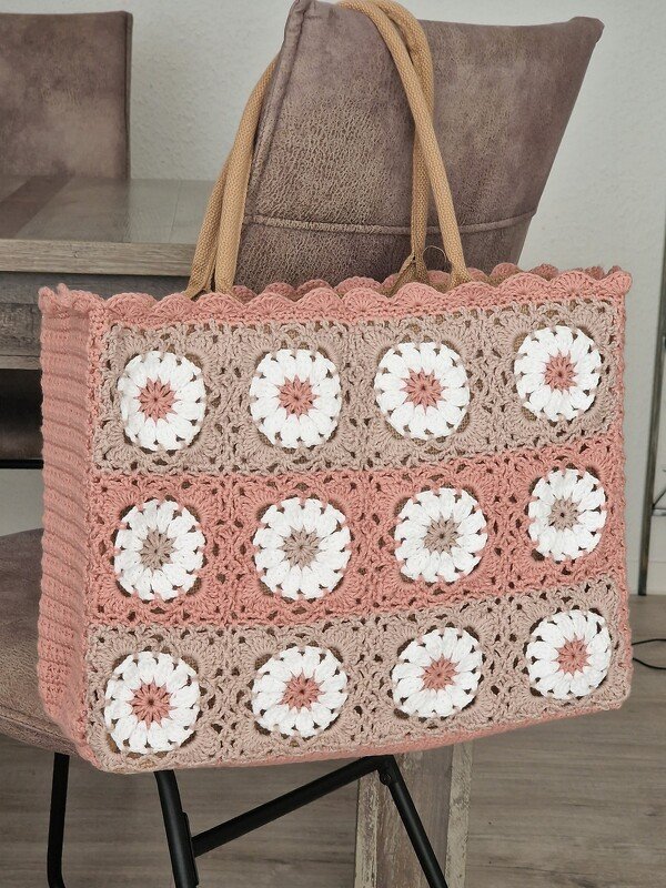 Häkelanleitung für die Tasche / den Shopper "Flowerbag" - Bild 2