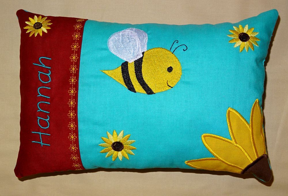 Stickdatei - Biene Kissen und Lätzchen SET ITH - Bild 2