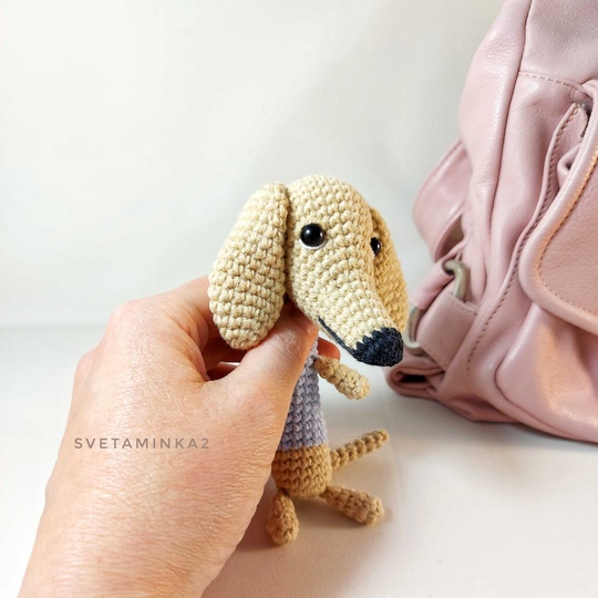 Dachshund Crochet Pattern/ Sausage Dog/ Wiener Dog/ Amigurumi Keychain/ Toy