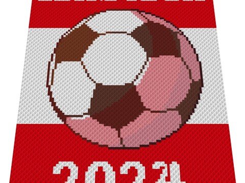 Häkelmuster * AUSTRIA 2024 * Grafik für C2C Decke