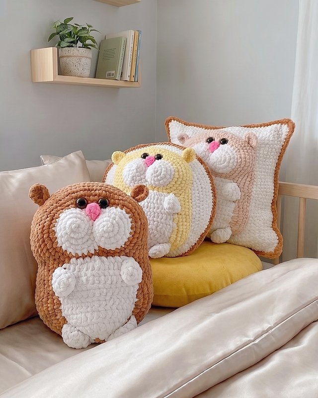 Hamster world, 3D pillows. No sew crochet pattern - Image 7
