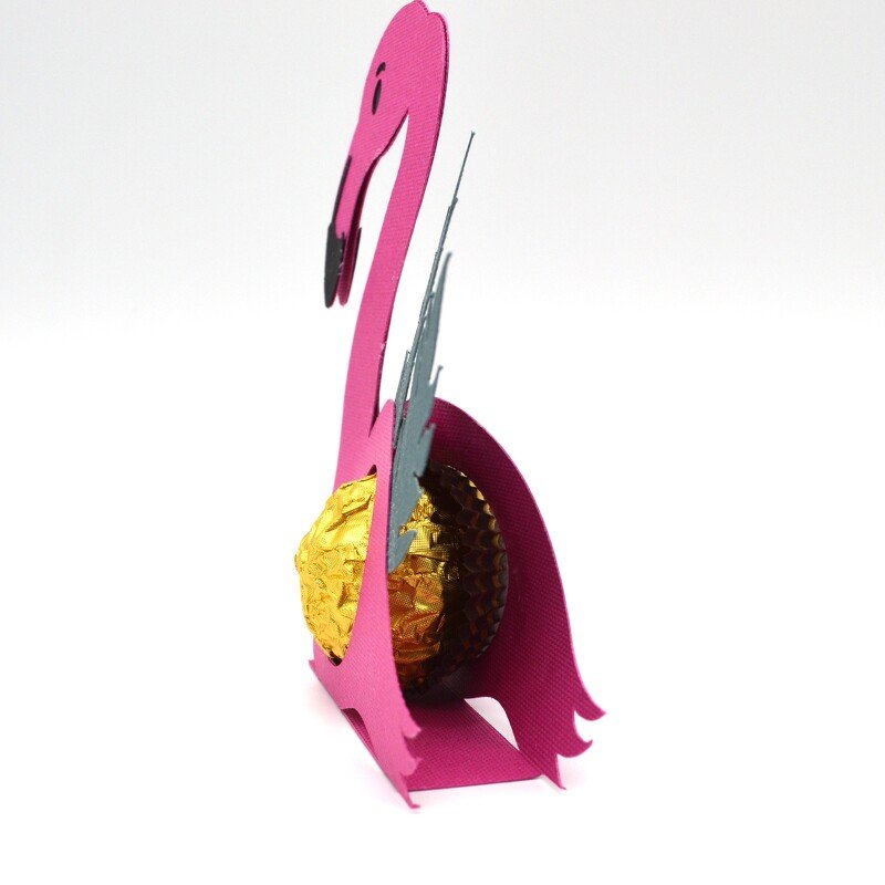 Plotterdatei Flamingo zum Befüllen für Schokokugel Lolli