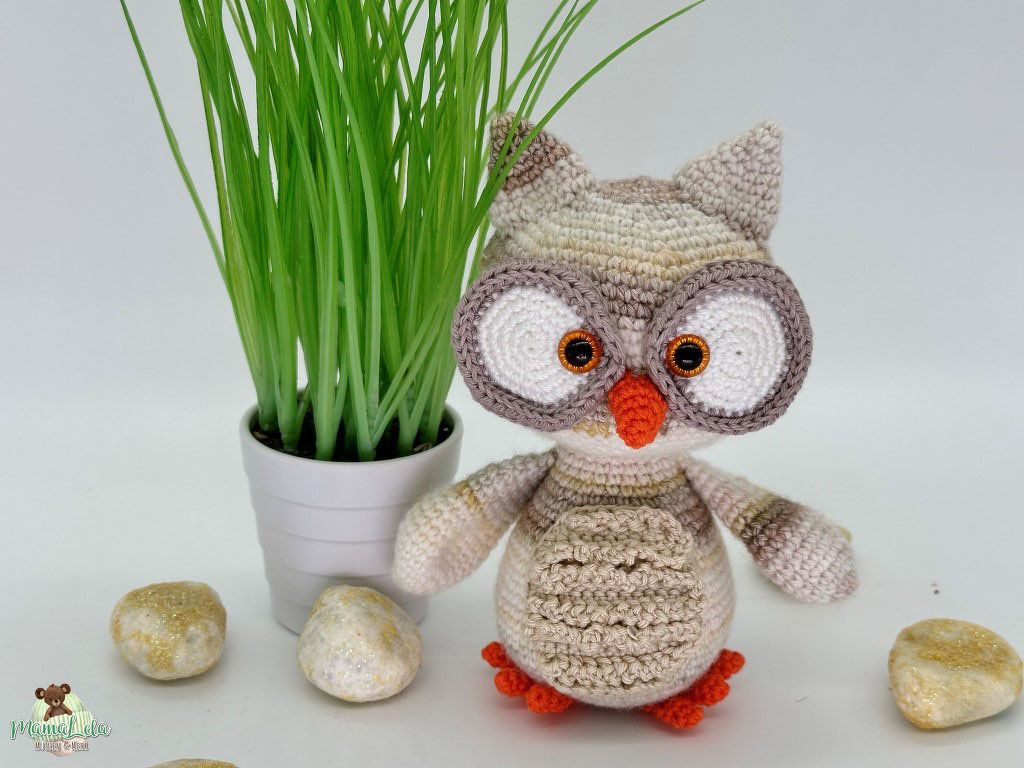 Kuschel Eule, mini - Häkelanleitung