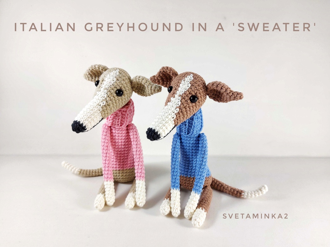 Greyhound Crochet Pattern Dog Amigurumi/ Italian Greyhound/ Whippet / Galgo
