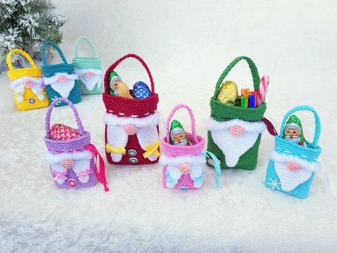 Häkelanleitung - Wichteltaschen - Adventskalender - zwei Größen