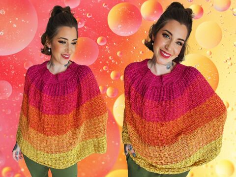 Häkelanleitung Poncho "FIRESTARTER"