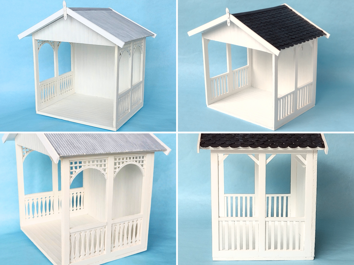 Miniatur-Kreativhaus 1:12 - Bauanleitung mit Vorlagen, Fotos & Schablonen