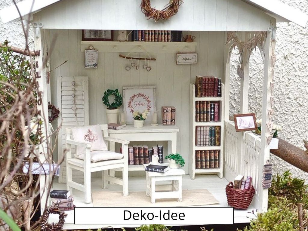 Bastelanleitung Miniatur-Gartenhaus