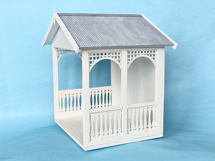 Miniatur-Kreativhaus 1:12 - Bauanleitung mit Vorlagen, Fotos & Schablonen