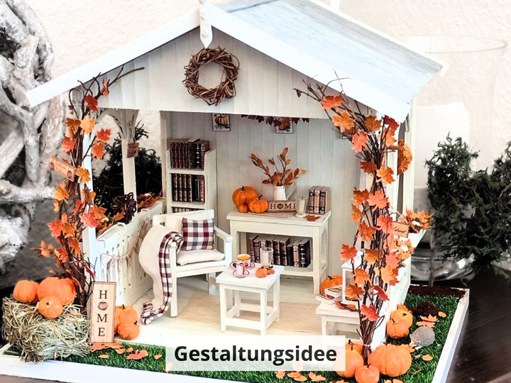 Miniatur-Kreativhaus 1:12 - Bauanleitung mit Vorlagen, Fotos & Schablonen