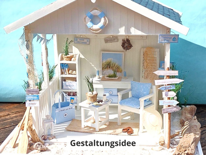 Miniatur-Kreativhaus 1:12 - Bauanleitung mit Vorlagen, Fotos & Schablonen