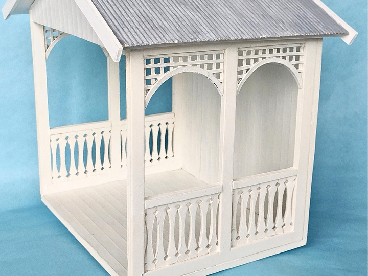 Miniatur-Kreativhaus 1:12 - Bauanleitung mit Vorlagen, Fotos & Schablonen