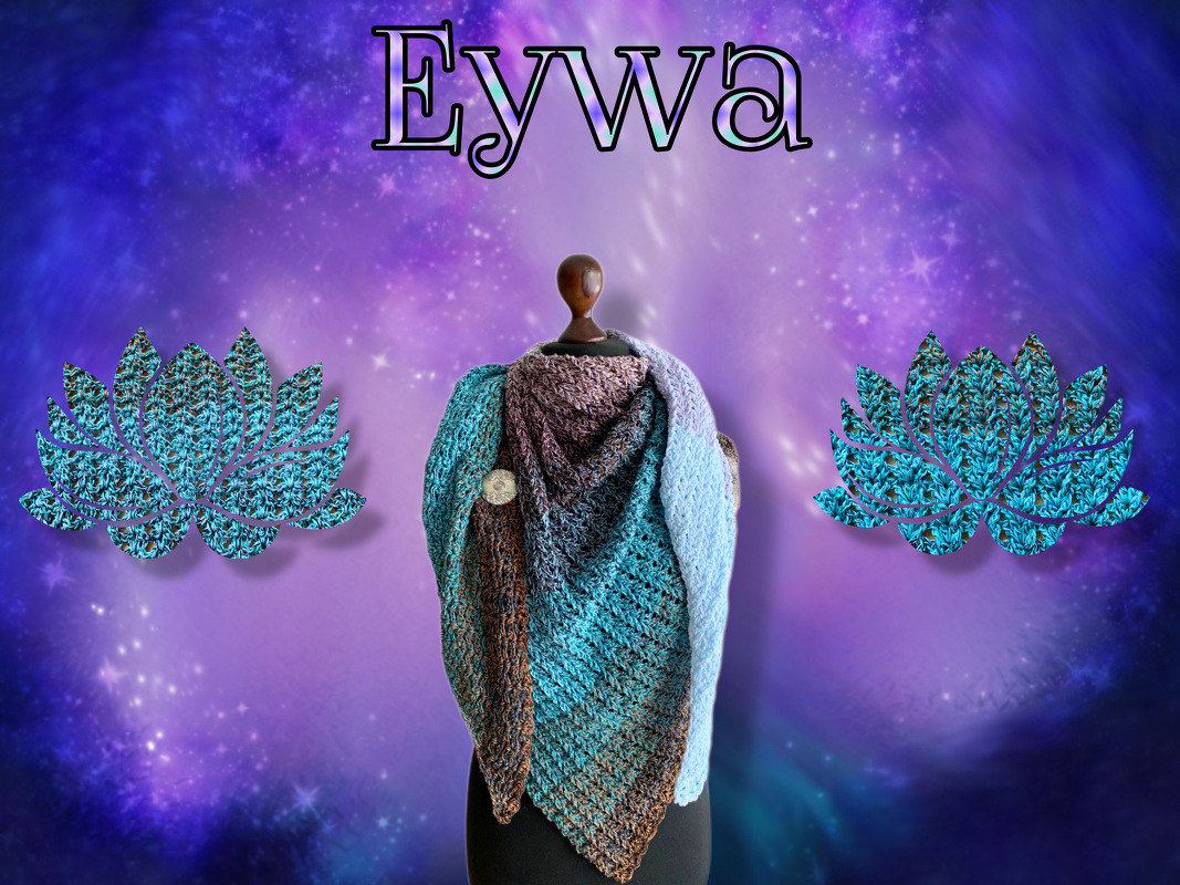 Eywa-Häkelanleitung für ein asymmetrisches Tuch