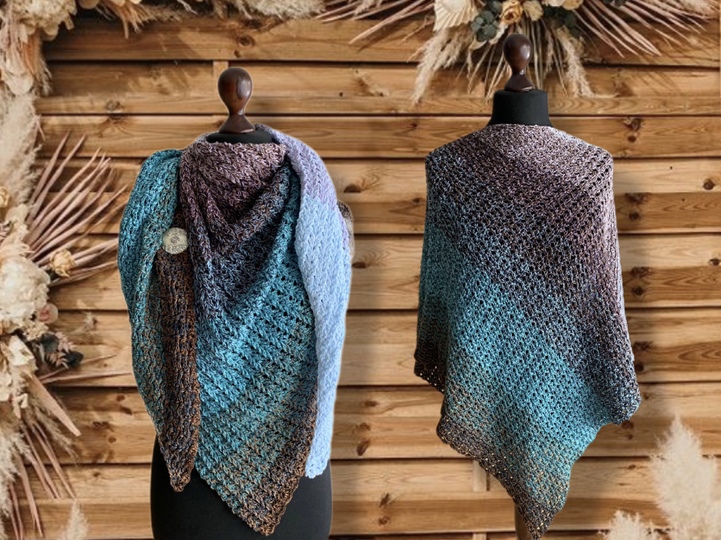 Eywa-Häkelanleitung für ein asymmetrisches Tuch