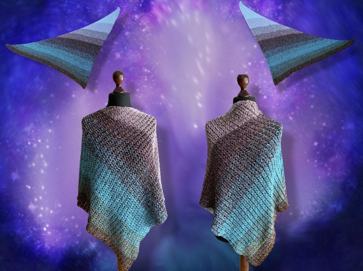 Eywa-Häkelanleitung für ein asymmetrisches Tuch