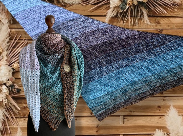 Eywa-Häkelanleitung für ein asymmetrisches Tuch