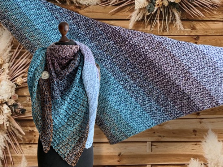 Eywa-Häkelanleitung für ein asymmetrisches Tuch