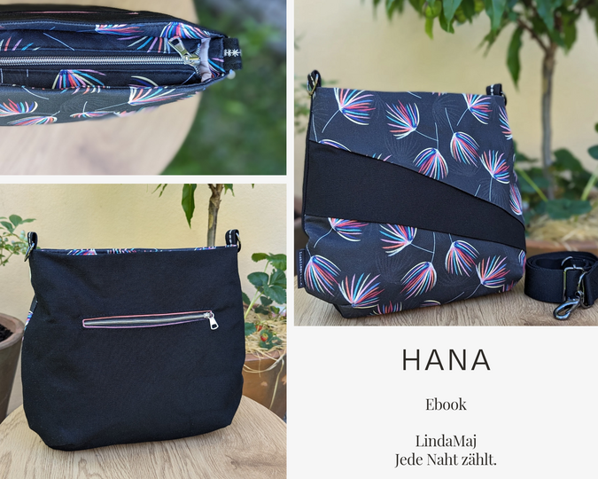 Anleitung Reißverschlusstasche mit Faltung "Hana"