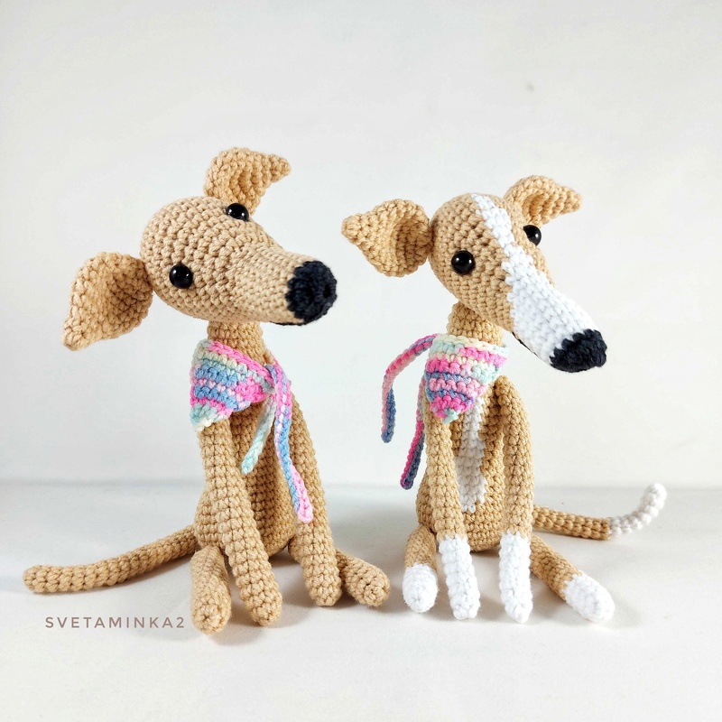 Greyhound Crochet Pattern Amigurumi Dog, Whippet, Italian Greyhound, Galgo - Image 3