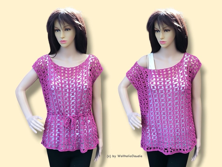 Häkelanleitung Sommershirt - Netzshirt "Juwel"