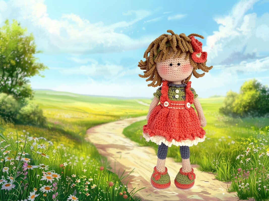 Crochet pattern Amigurumi doll PDF Mary, the Little Fashionista