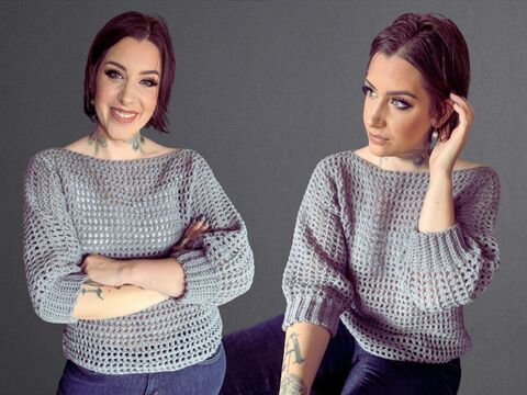 Häkelanleitung Netzpulli "BASIC"