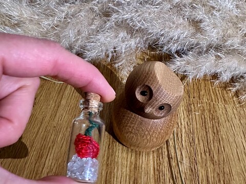 Micro Rose in a Glass, Crochet Pattern