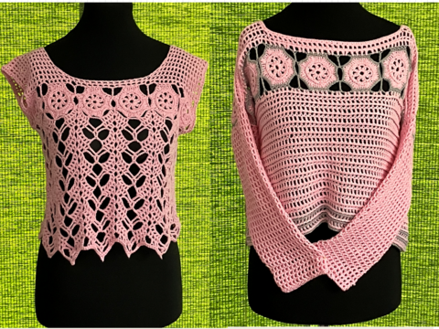 Rosetten im Crop-Top – 2 in 1 Häkelanleitungen