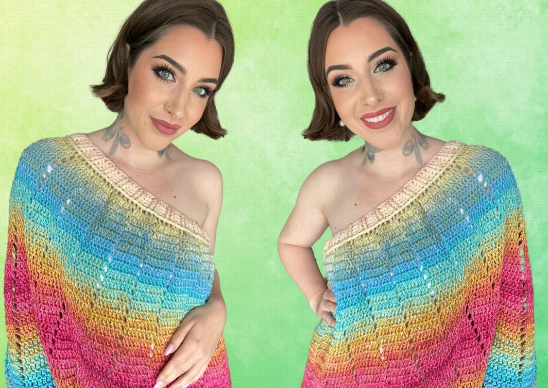 Häkelanleitung Poncho "COLORDANCE"