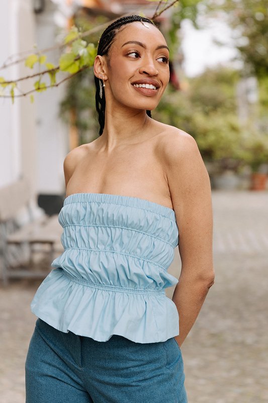 Bandeau Top Schnittmuster Damen XS-XXXL Schulterfreies Sommertop - Bild 8